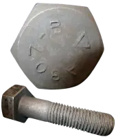 A307 Grade B Heavy Hex Bolt, Plain (Inch)