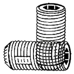 Loc Wel Knurled Cup Point Socket Set Screws, Thermal Black Oxide