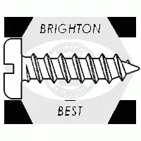 Self Tapping Screws, Pan Head, Slotted, Stainless Steel 18 8 (Inch)