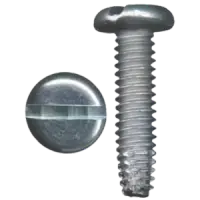 Thread Cutting Screws, Pan Slotted, Type F, Zinc Cr+3