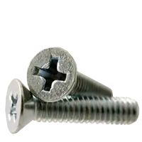 Machine Screw, Flat Head Phillips, Zinc Cr+3 
