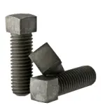Cone Point Square Head Set Screw, Case Hardened, Plain 