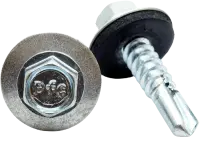 Self Drilling Screw, Hwh Unslotted W/ Bonded Washer, Zinc Cr+3 (Inch)