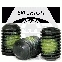 Flat Point Socket Set Screws, Nylon Patch, Thermal Black Oxide, Alloy 