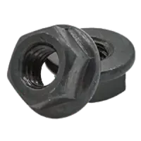 M5‑0.80 Metric Hex Flange Nut, Class 10, Coarse Thread, DIN 6923, Plain Finish