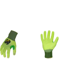 Ironclad KKC2PU-Y-04-L Command A2 PU Knit Gloves, Touchscreen, Vend Packed, Hi-Viz Yellow, Size Large