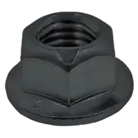 M10‑1.50 Metric Hex Flange Top Locknut, Class 10, DIN 6927 / DIN EN 1664, Plain Finish
