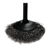 Crimped Wire Wheel Brush - Concave with Shank