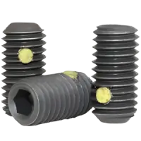 Cup Point Socket Set Screws, Nylon Pellet, Thermal Black Oxide, Alloy (Inch)