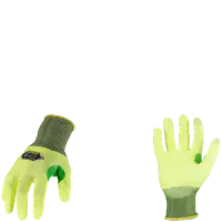 Ironclad SKC2PU-Y-04 L COMMAND A2 PU Knit Gloves, Touchscreen, Vend Packed, Hi-Vis Yellow, Size Large