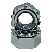 Metric Class 8 External Tooth Keps Hex Locknut, Zinc Cr+3