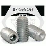 Cup Point Socket Set Screws, Zinc Bake Cr+3, Alloy 