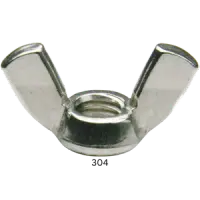 M8‑1.25 Metric Type A Wing Nut, Stainless Steel A2 (18‑8)
