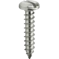 Stainless 18 8 Self Tapping Screw, Pan Head, Slotted (Inch)