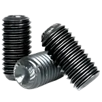 Metric Knurled Cup Point Socket Set Screws, 45H Iso 4029, Thermal Black Oxide, Alloy