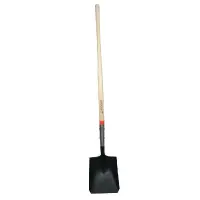Square Point Shovel with Tab Socket and Rolled-step