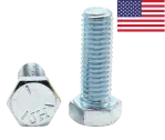Grade 5 Hex Head Cap Screws Clear Zinc