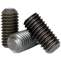Metric Flat Point Socket Set Screws, 45H Iso 4026 / Din 913, Thermal Black Oxide, Alloy