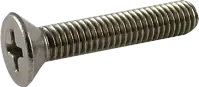Metric Class 4.8 Machine Screw, Flat Head Phillips, Din 965A, Zinc Cr+3