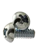 Machine Screw, Round Head Phillips, Zinc Cr+3 