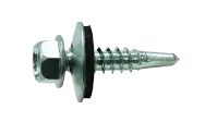 Self Drilling Screw, Hwh Unslotted W/ Bonded Washer(Neo), Zinc Cr+3 (Inch)