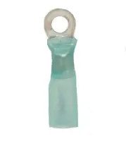 Ring Terminals #8 Blue 16-14 AWG -M4 - Electrical Connectors - Heat Shrink Wire Connector Kit - Tinned Red Copper - Automotive M