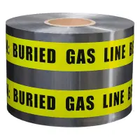 Gas Yellow Detectable Underground Tape – 6 Inch for Utility Marking