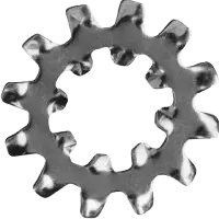 Internal/External Tooth Lock Washer, Zinc Cr+3 (Inch)