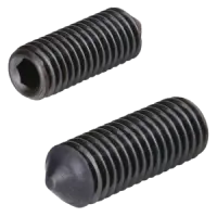 Metric Cone Point Socket Set Screws, 45H Iso 4027 / Din 914, Thermal Black Oxide
