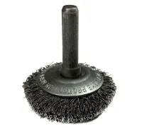 Crimped Wire Wheel Brush - Concave with Shank