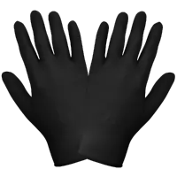 Industrial-Grade Black Nitrile Disposable Gloves – Small
