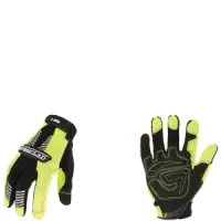 Ironclad IVG2-04-L I-Viz Gloves, TPR Knuckle Impact Protection, Black & Green, Size Large
