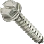 Self Tapping Screws, Indent Hex Washer, Slotted, Stainless Steel 18 8