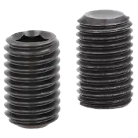Metric Flat Point Socket Set Screws, 45H Iso 4026 / Din 913, Thermal Black Oxide, Alloy