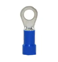 16-14 Gauge Blue Vinyl-Insulated Ring Terminal Wire Connectors, #10 Stud