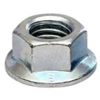 M5‑0.80 Metric Hex Flange Nut, Class 10, Coarse Thread, DIN 6923, Zinc CR+3 Finish