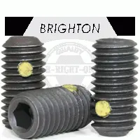 Cup Point Socket Set Screws, Nylon Pellet, Thermal Black Oxide, Alloy 