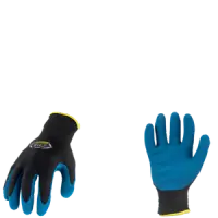 Ironclad KC1LW-01 XS Insulated A2 Latex Gloves, (Vend-Pack), Black & Blue, Size X Small