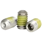 Cup Point Socket Set Screws, Nylon Patch, Stainless Steel 18 8