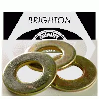 Sae Flat Washer, Zinc-Yellow (Inch)