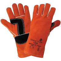 Premium Split Cowhide Reinforced Leather Welders Gloves with Thermal-Knit Cotton Lining