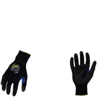 Ironclad KKC1PU-01-XS Command Knit PU Gloves, Touchscreen, Vend Packed, Black, Size X Small
