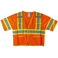PROFERRED High Visibility Safety Vest – Orange, Large, ANSI Class 3