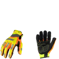 Ironclad IEX-HZIL1-05-XL Command Impact L1 Gloves, Touchscreen, Hi-Viz Yellow & Orange, Size X Large