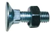 Plow Bolts Grade 5 W/ Hex Nuts, Zinc Cr+3 (Inch)