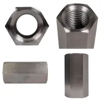 A563 Grade A Hex Coupling Nut, Plain (Inch)