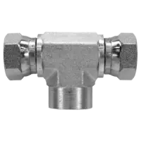 02 FPS x 02 FPS x 02 FP Tee Forged Hydraulic Adapter Fitting