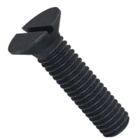 Slotted Flat Countersunk Head Cap Screw, Plain, Low Carbon (Inch)