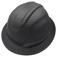 Bullhead Safety™ Head Protection – Matte Black Graphite Full Brim Hard Hat