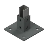 Strut Post Base Pre Galvanized